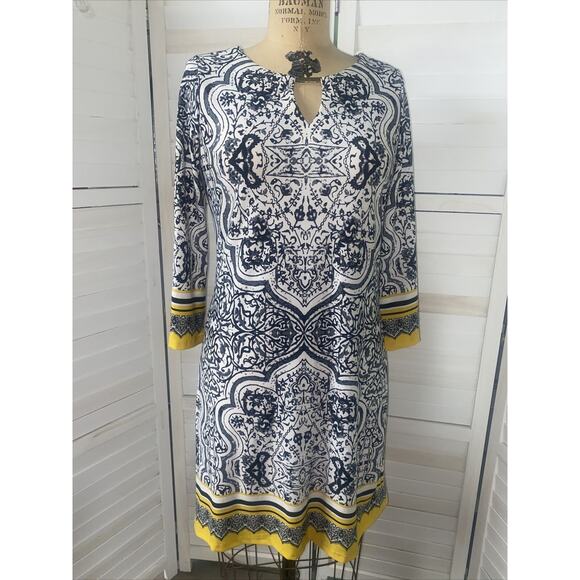 Haani Dresses & Skirts - Haani Women's Sheath Dress Black White Yellow Size Medium